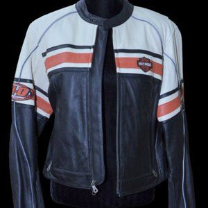 Harley Davidson Leather Torque Racing Jacket Womens Sz Large